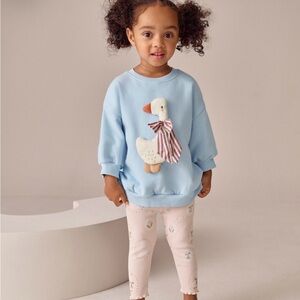 Cute Blue Duck Sweatshirt for Kids